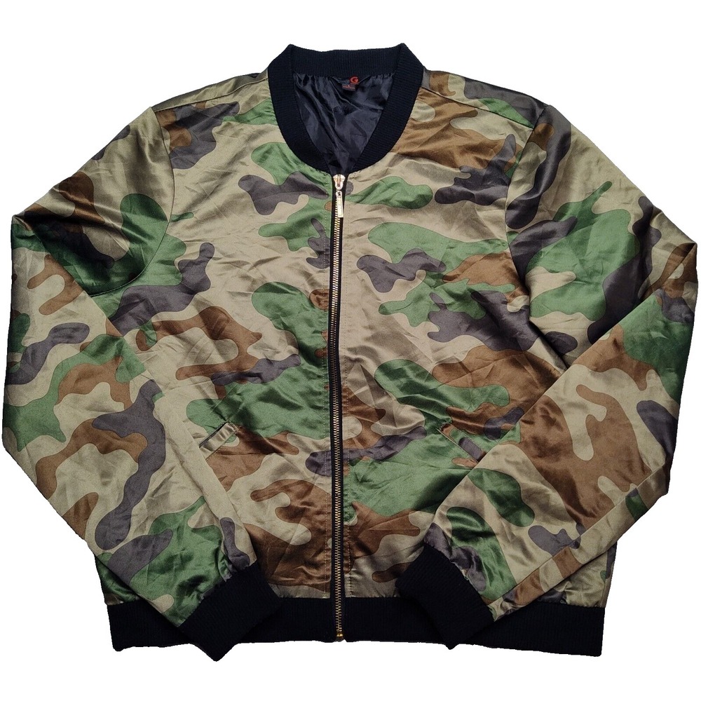 G by GUESS Women Large Camo Bomber‎ Jacket
